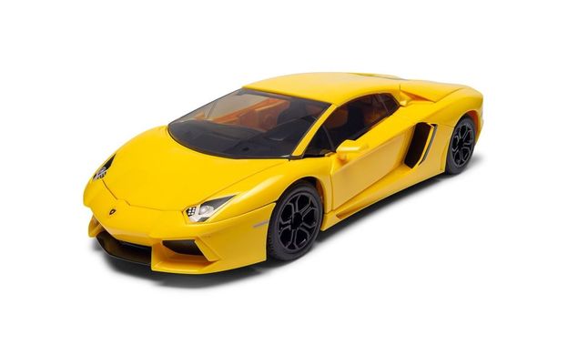 Автомобиль Lamborghini Aventador Yellow, LEGO-серия Quick Build (Airfix J6026), простая сборная модель для детей