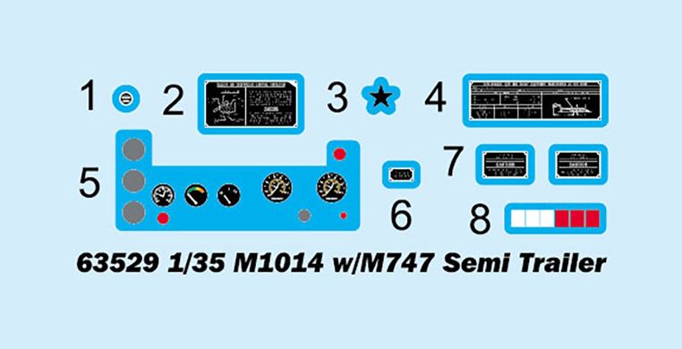 1/35 Тягач MAN KAT1 M1014 з напівпричепом M747 (I Love Kit 63529), збірна модель