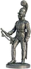 54 мм Штаб-трубач Московського драгунського полку, Росія 1803-06 років, колекційна олов'яна мініатюра (EK Castings NAP-01)