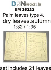 1/32-1/35 Пальмовые листья желтые, 21 штука (DANmodels DM 35222)