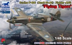1/48 Истребитель Curtiss P-40C (Hawk 81-A2) эскадрилии "Flying Tigers" (Bronco Models FB4006), сборная модель
