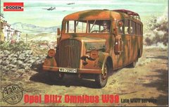 1/72 Opel Blitz Omnibus W39 (Roden 726) сборная модель