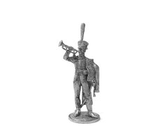 54 мм Штаб-трубач Cумского гусарского полка, Россия 1810-14 годов (EK Castings Nap-74), коллекционная оловянная миниатюра