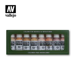 Набір фарб "Тілесні відтінки", 8 штук по 17 мл, акрил (Vallejo 70124 Face and Skintone Paint Set)