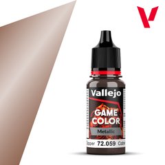 Metallic Hammered Copper, серия Vallejo Game Color, акриловая краска, 18 мл