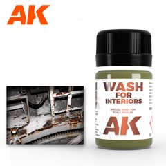 Смывка для интерьеров, 35 мл, эмаль (AK Interactive AK093 Interior Wash)