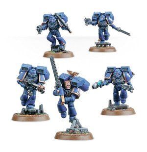 Space Marine Assault Squad (Космодесант: штурмовой отряд) 5 фигур (Games Workshop 48-09)