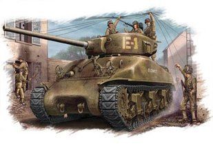 1/48 M4A1 (76) Sherman американский танк (HobbyBoss 84801) сборная модель