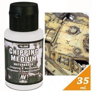 Жидкость для имитации сколов и царапин, 35 мл (Vallejo 76550) Chipping Medium