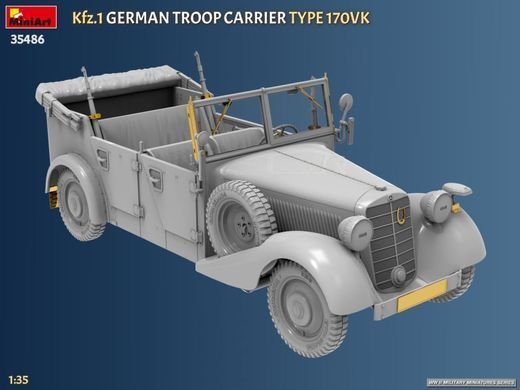 1/35 Автомобіль Kfz.1 Type 170VK Troop Carrier (Miniart 35486), збірна модель