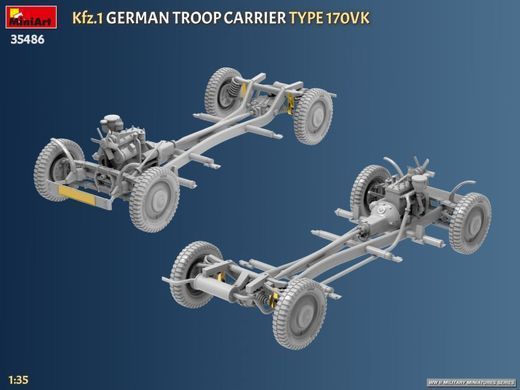 1/35 Автомобіль Kfz.1 Type 170VK Troop Carrier (Miniart 35486), збірна модель