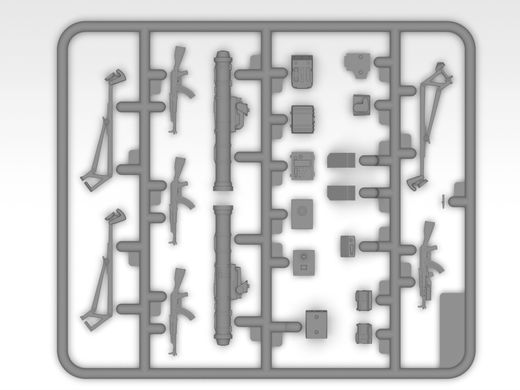 1/35 Расчет противотанкового комплекса "Стугна-П": пульт, ПТРК и четыре фигуры (ICM 35750), сборные пластиковые