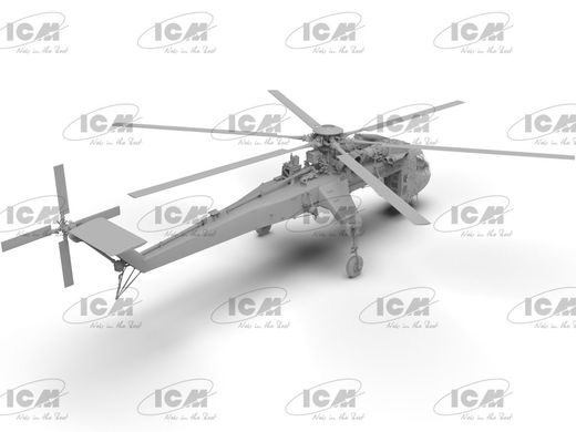 1/35 Sikorsky CH-54A Tarhe американский тяжелый транспортный вертолет (ICM 53054), сборная модель