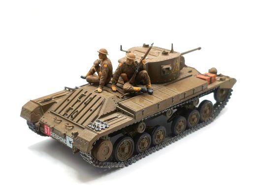1/35 Valentine британський танк з фігурами піхоти, готова модель авторської роботи
