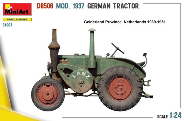 1/24 Lanz Bulldog D8506 образца 1937 года, германский трактор (Miniart 24003), сборная модель