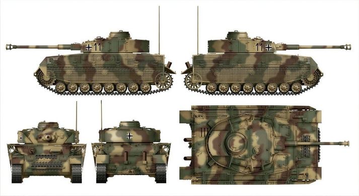 1/35 Pz.Kpfw.IV Ausf.J или Pz.Beob.Wg.IV Ausf.J с рабочими траками, 2-в-1 (RFM RM-5033) сборная модель