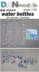 1/35 Пластикові пляшки з водою, 20 штук + декаль (DANmodels DM35310)