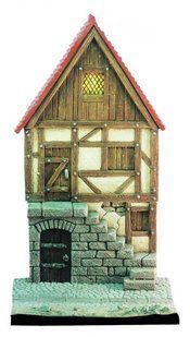 Fenryll Miniatures - 2 floors medieval House front size with stairs - FNRL-FAC02