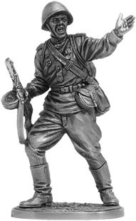 54 мм Гвардии рядовой Красной Армии, СССР 1943-45 годов (EK Castings WWII-26), коллекционная оловянная миниатюра