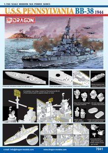 U.S.S. "Pennsylvania" (BB-38, 1944) 1:700