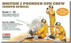 1/35 Расчет для британской противотанковой пушки 2 Pounder Gun Crew (North Africa) (Vulcan 56002)