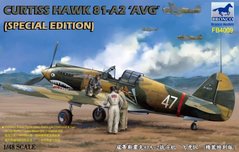 1/48 Винищувач Curtiss Hawk 81-A2 AVG, набір Special Edition зі смоляними фігурами (Bronco Models FB4009), збірна модель