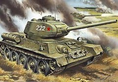 1/72 Т-34/85 с пушкой С-53, советский средний танк (UniModels UM 328), сборная модель