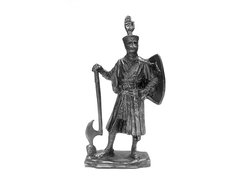 54мм Середньовічний лицар, 13 століття, колекційна олов'яна мініатюра