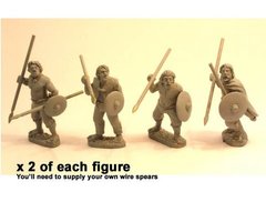 Темные века (Dark Ages) - Irish Warriors with Spear and Buckler (8) - Crusader Miniatures NS-CM-DAI001