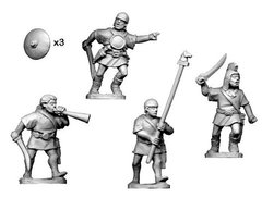 Древние (Ancients) - Spanish Caetrati Command (4) - Crusader Miniatures NS-CM-ANS009