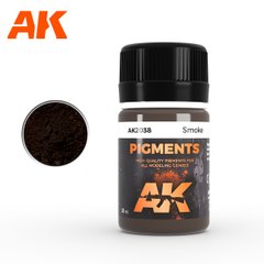 Пігмент чорний дим, сажа, 35 мл (AK Interactive 2038 Smoke Pigment)