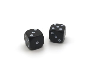 Чорний гральний кубик d6 Dice 1.5cm, акриловий, 1 штука