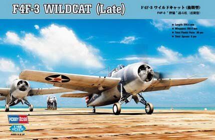 1/48 Grumman F4F-3 Wildcat поздняя версия, американский палубный самолет (HobbyBoss 80327) сборная модель