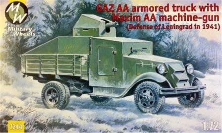 1/72 ГАЗ-АА с пулеметом Максим, оборона Ленинграда 1941 года (Military Wheels 7244) сборная модель
