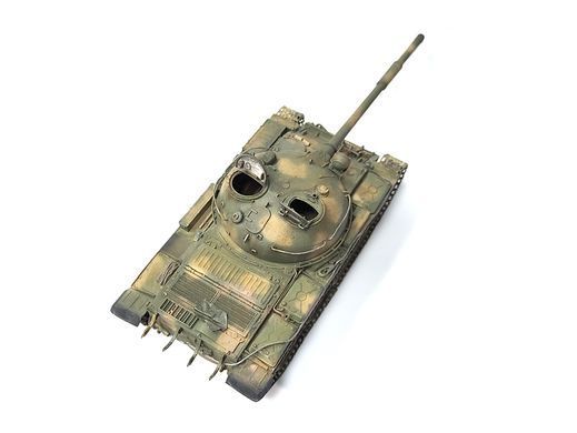 1/35 Танк Т-62 сирийской армии, битва за Дамаск 2012 года, готовая модель (авторская работа)