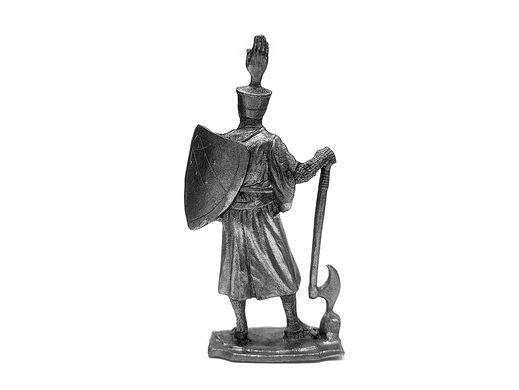 54мм Средневековый рыцарь, XIII век, коллекционная оловянная миниатюра