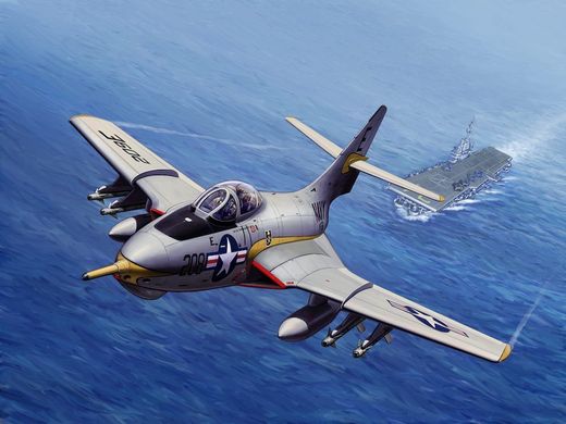 1/48 F9F-8/F9F-8P Cougar американский палубный истребитель/разведчик (Zimi Model/Kitty Hawk 80127), сборная модель