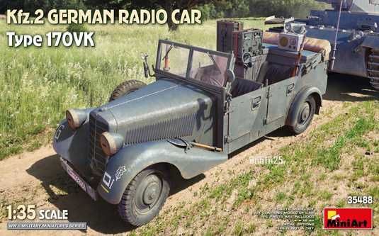 1/35 Kfz.2 Type 170VK німецький автомобіль радіозв'язку (Miniart