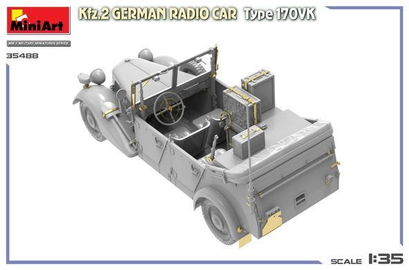 1/35 Kfz.2 Type 170VK німецький автомобіль радіозв'язку (Miniart 35488), збірна модель