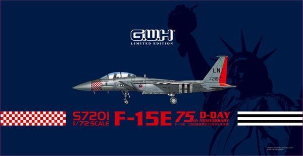 1/72 Літак  F-15E Eagle, спеціальне видання "75th D-Day Anniversary" (Great Wall Hobby S-7201), збірна модель