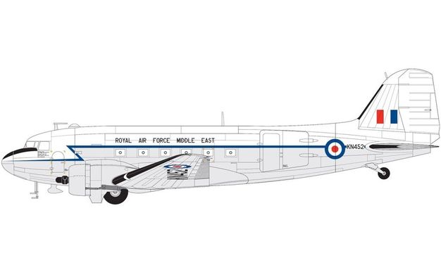 1/72 Douglas Dakota Mk.III транспортный самолет (Airfix 08015A) сборная модель