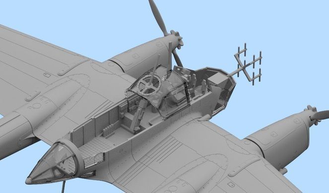 1/72 Focke-Wulf FW-189A-1 самолет ВВС союзников (ICM 72294), сборная модель