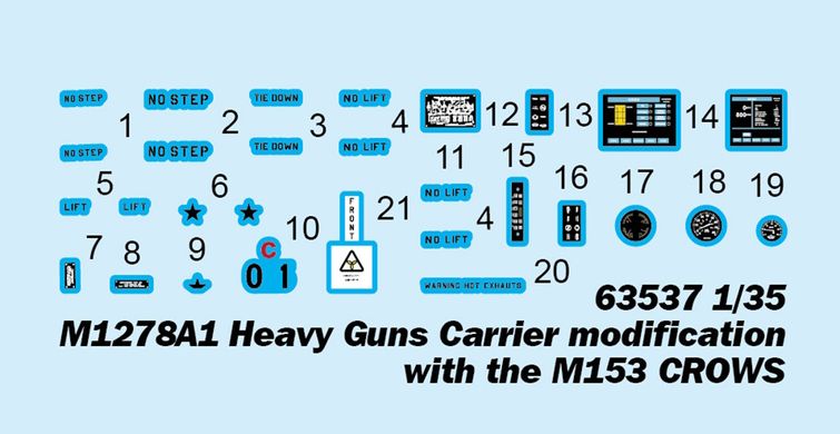 1/35 Бронеавтомобиль JLTV M1278A1 Heavy Guns Carrier с огневым модулем M153 CROWS (I Love Kit 63537), сборная модель