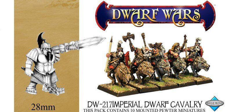 Dwarf Wars - Command - Imperial Cavalry - West Wind Miniatures WWP-DW-217-C