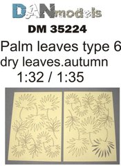 1/32-1/35 Пальмовые листья желтые, 20 штук (DANmodels DM 35224)