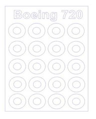 1/144 Окрасочные маски для дисков и колес самолета Boeing 720 (для моделей Roden) (KV models 14706)