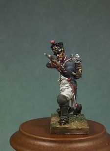 30мм Рядовий лінійної піхоти 1810 рік, 3 штуки, серія Napoleonic War in 30mm (Andrea Miniatures NA-009), збірна олов'яна нефарбована мініатюра