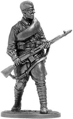 54 мм Рядовий стрілецьких частин Красної Армії, СРСР 1941-43 років (EK Castings WWII-27), колекційна олов'яна мініатюра