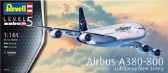 1/144 Airbus A380-800 "Lufthansa New Livery" пассажирский самолет (Revell 03872), сборная модель