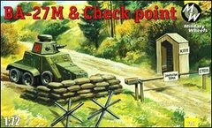 1/72 БА-27М бронеавтомобиль + КПП (Military Wheels 7247) сборная модель